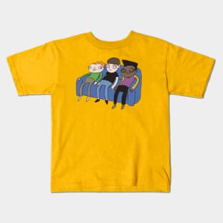 Funny 3 Stoner Guys Chillin' on the Couch Kids T-Shirt